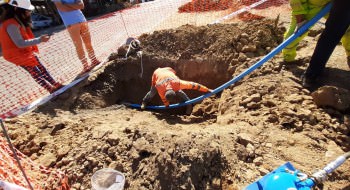 Arranques domiciliario de agua potable, Tecnología sin Zanja, Gruncomat 75