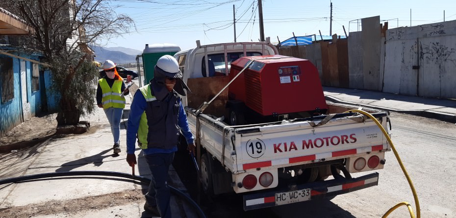 Renovación e instalación de redes de agua potable con Tecnología NO Destructiva, Calama