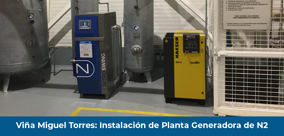 Viña Miguel Torres: Instalación de Planta Generadora de N2